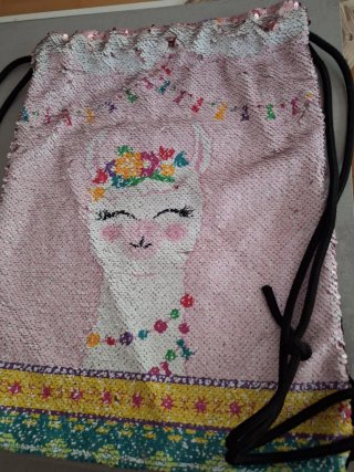 Mochila Llama Lentejuelas Reversibles