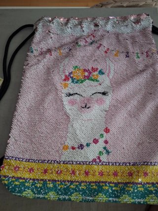 Mochila Llama Lentejuelas Reversibles