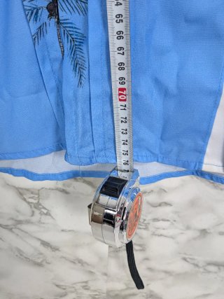 Camisa Hawaiana Vintage Azul Palmeras