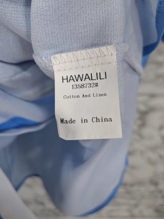 Camisa Hawaiana Vintage Azul Palmeras