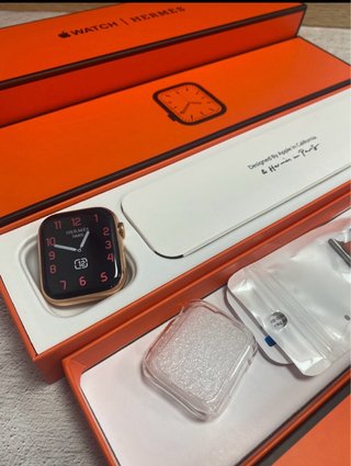 Apple Watch Hermès Correa Marrón y Naranja