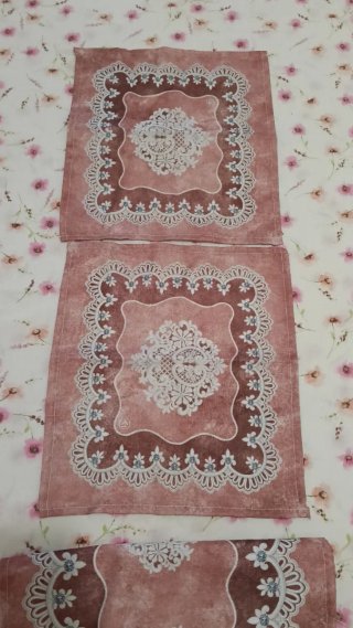 Tris Centrini Shabby Chic Rosa Bianco