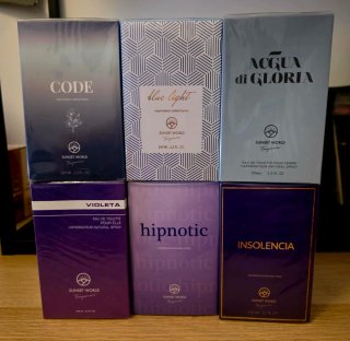 Lote 6 Perfumes Mujer Sunset World Fragrances