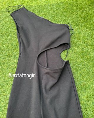 Mono Zara Cut-out Negro Talla S