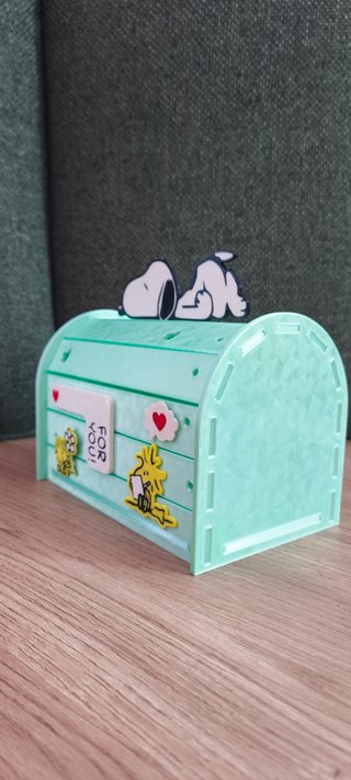 Buzón Snoopy Decorativo Verde