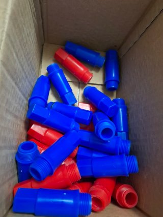 30 Tapones para Llave de Paso 15 Azules y 15 rojos