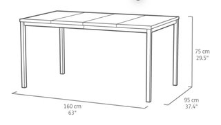 Mesa de jardín moderna