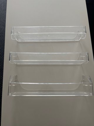 Estanterías transparentes para nevera (3 uds)