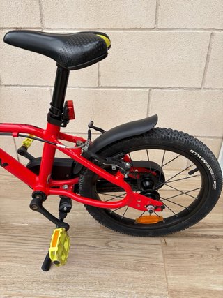 Bicicleta niños aluminio 16 Btwin Racing 900 roja