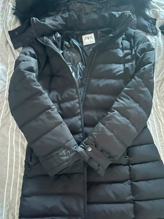 Abrigo Zara Negro Talla S