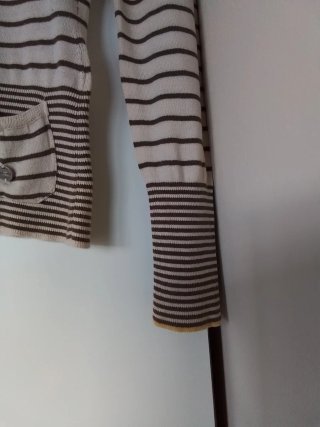 Jersey fino Tintoretto rayas beige y marrón