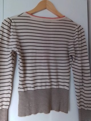 Jersey fino Tintoretto rayas beige y marrón