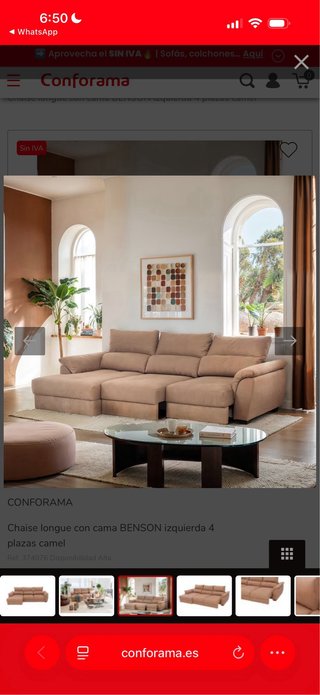 Chaise longue BENSON 4 plazas izquierda