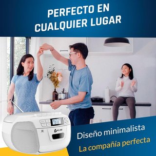 KLIM Boombox Radio CD Cassette Player BLANCO