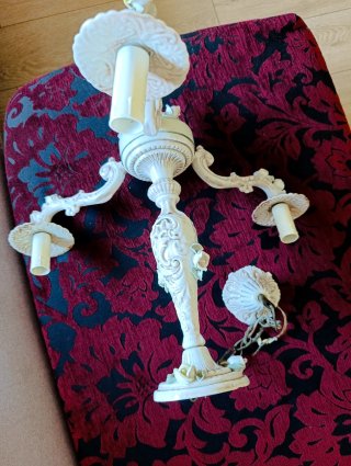 Lampadario vintage ceramica decorato
