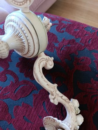 Lampadario vintage ceramica decorato