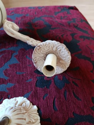 Lampadario vintage ceramica decorato