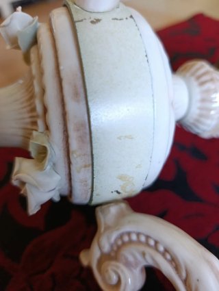 Lampadario vintage ceramica decorato