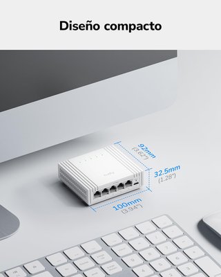 CUDY HS105U Switch 5 Puertos 2.5G USB‑C Blanco