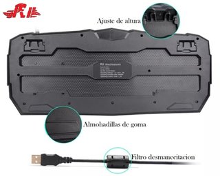 TECLADO Rii RGB. + RATON GM6 RGB.