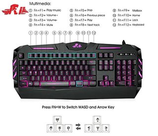 TECLADO Rii RGB. + RATON GM6 RGB.
