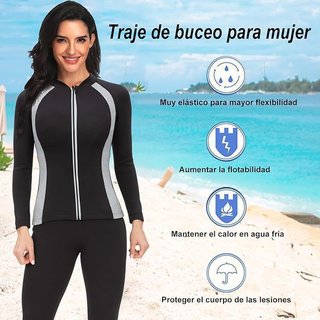 DownLTL Chaqueta Neopreno Mujer 2mm Manga Larga L