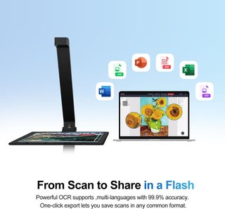 JOYUSING ScanPad100 escáner 13MP A4 OCR USB-C IA