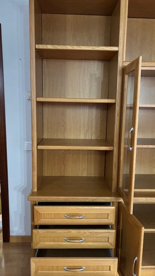 Librería roble a medida