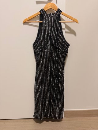 Vestido de fiesta lentejuelas con brillo Guess