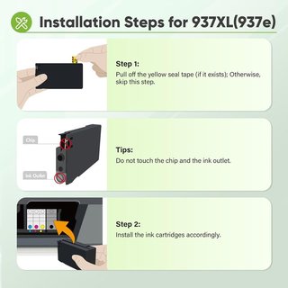 INKALFA 937XL Pack 4 HP OfficeJet Pro 9720e