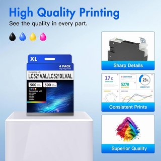 INFITONER LC521XL Pack 4 Brother DCP-J1260W