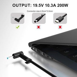Vanzflow cargador 19.5V 10.3A 200W compatible HP
