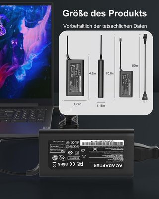 YISBAT Cargador 140W 20V 7A USB‑C Lenovo