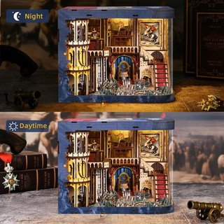 MINICITY Kit casa muñecas BookNook Napoleon LED