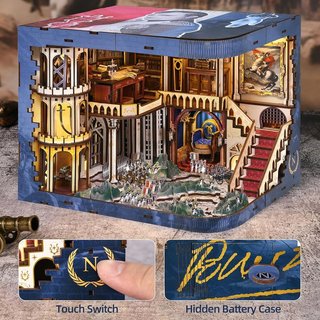MINICITY Kit casa muñecas BookNook Napoleon LED