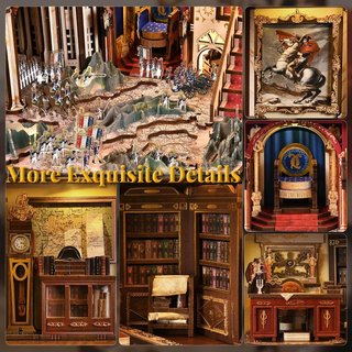 MINICITY Kit casa muñecas BookNook Napoleon LED
