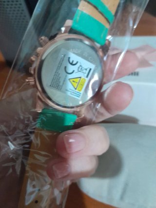 Orologio da polso verde e oro