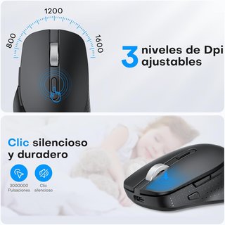 OMOTON Teclado Ratón BT Mac 3 Canales QWERTY ES