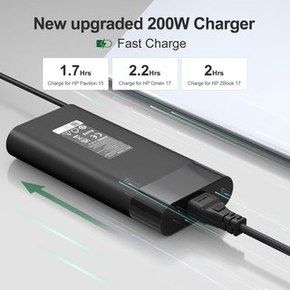 ZOSAM Cargador 200W 19.5V 10.3A 4.5x3mm HP Victus