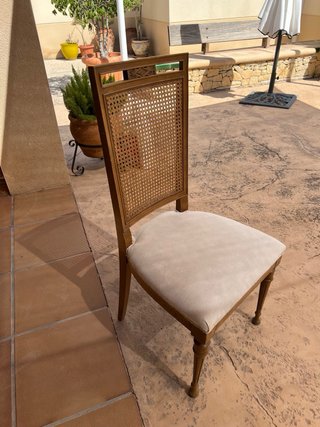 Set di 5 sedie da pranzo con schienale a griglia