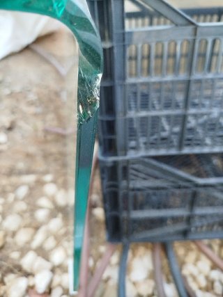 Mesa de centro de cristal curvado