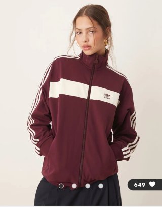 Chaqueta Adidas Roja y Blanca