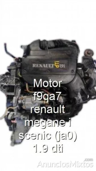 Motor f9qa7 renault megane i scenic (ja0) 1.9 dti