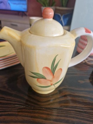Juego de café de cerámica pintado a mano