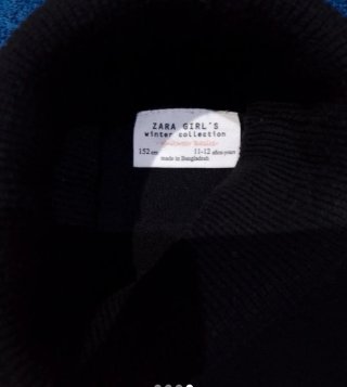 Jersey cuello alto niña negro