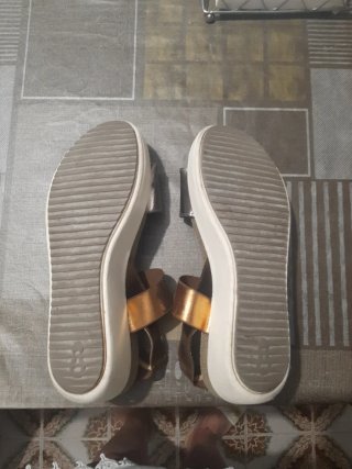 Sandalias Plataforma Marrón y Plateado