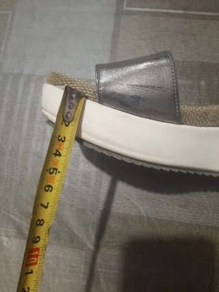 Sandalias Plataforma Marrón y Plateado
