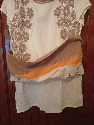 Dos vestidos azul y beige talla 46