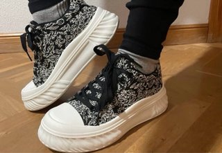 Zapatillas plataforma chunky abstractas talla 38