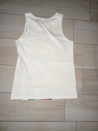 Canotta uomo bianca  multicolor
